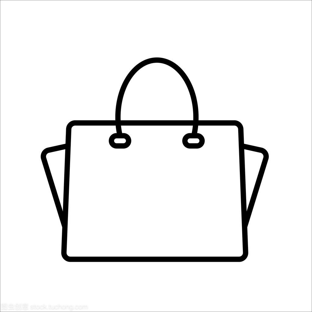 极简与功能 白色背景上的手提包图标设计美学